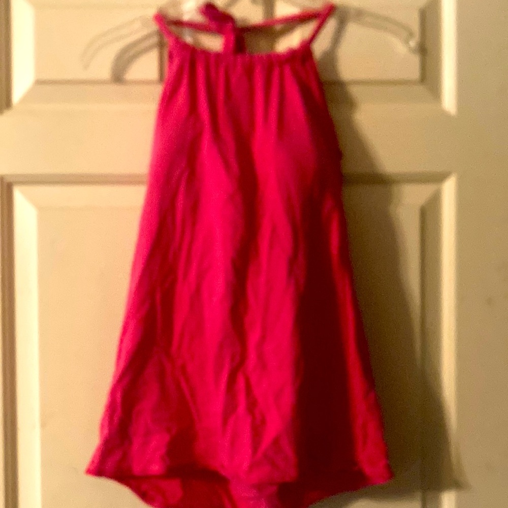 COPY - Soft Surroundings Hot Pink Halter top with built in bra